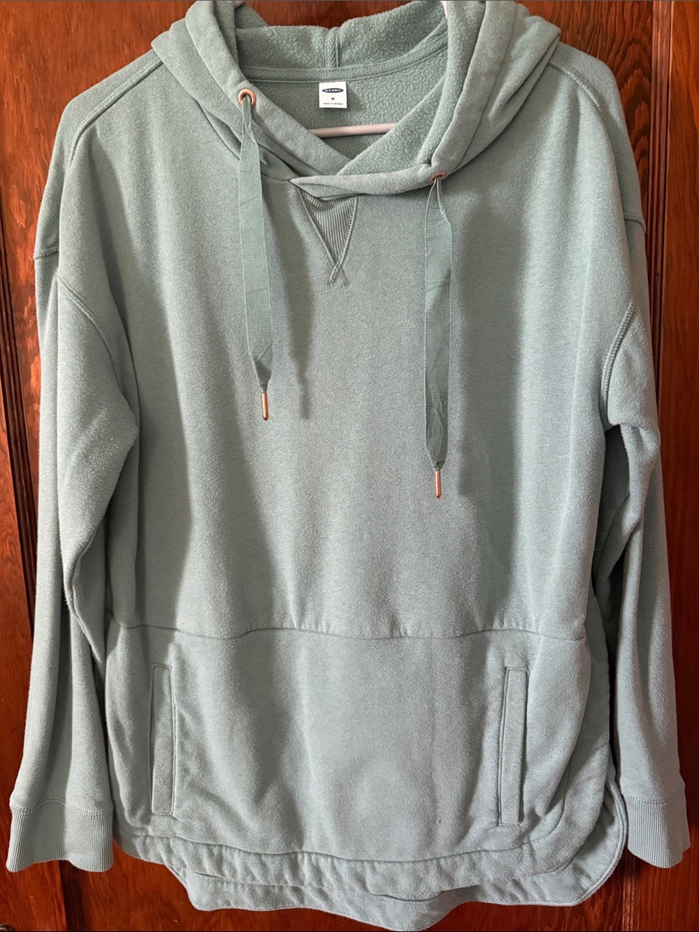 Cozy Sage Green Hooded Pullover